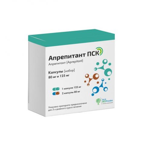 Апрепитант, набор капс. 80мг №2+125мг №1 пач. карт.