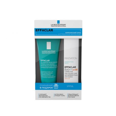 Ля Рош-Позе Эфаклар Набор Крем Дуо+ SPF30 40мл+микроотшелушивающий гель 50мл