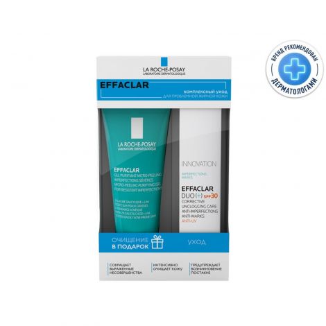 Ля Рош-Позе Эфаклар Набор Крем Дуо+ SPF30 40мл+микроотшелушивающий гель 50мл