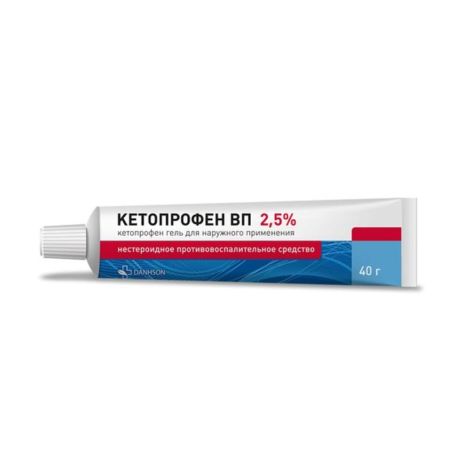 Кетопрофен ВП гель д/наруж.прим. 2,5% 40г №3