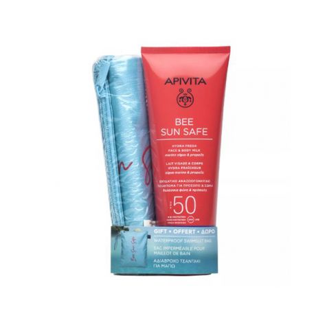 Апивита набор Би Сан Сейф солнцезащ. свежее увл. молочко для лица и телаSPF50 тюбик 200мл+Мешочек для купальника