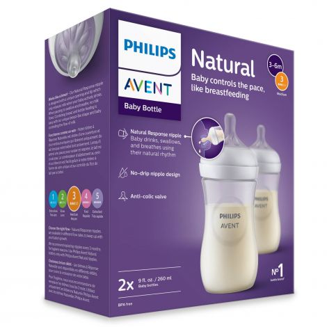 Филипс Авент бутылочка Нейчерал Респонс 3мес+ 260мл №2 SCY903 /02 №3