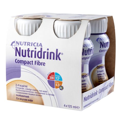 Нутриция Нутридринк Компакт Фибре смесь жидк. высококалор. с пищ. волокнами вкус кофе бут. 125мл №4