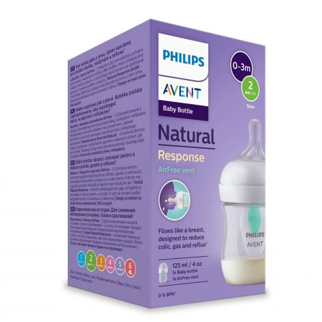 Филипс Авент бутылочка Нейчерал Респонс с клапаном Аэрфри 0мес+ 125мл №1 SCY670/01 №4