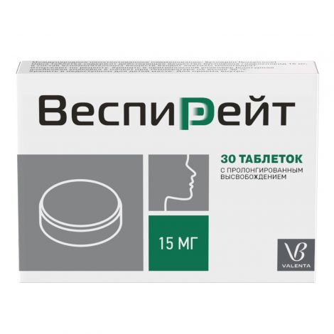 Веспирейт таб. пролонг. высвоб. 15мг №30 №3