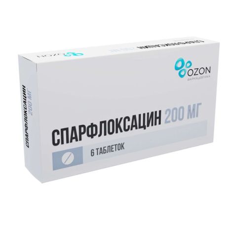 Спарфлоксацин табл п/п/о 200мг №6
