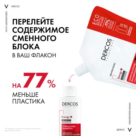 Виши Деркос Энерджи+ Шампунь против выпадения волос эко-рефилл сменный блок 500мл №4