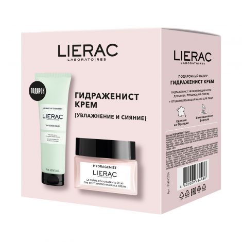 Lierac HYDRAGENIST набор крем для сияния кожи 50мл+маска отшелушивающая 75мл PN012024