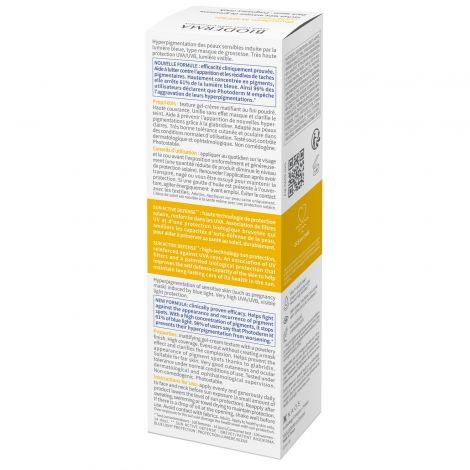 Биодерма Фотодерм солнцезащитный крем-гель M SPF50 для лица 40мл/Светлый оттенок №3