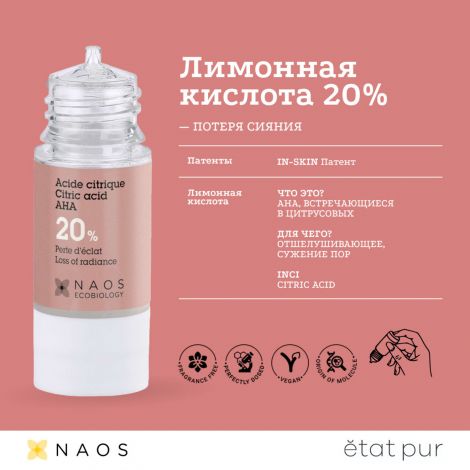 Etat Pur сыворотка с Лимонной кислотой 20% 15мл №3