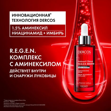 Виши Деркос Аминексил R.E.G.E.N. бустер сыворотка для укрепления и роста волос 90мл №3