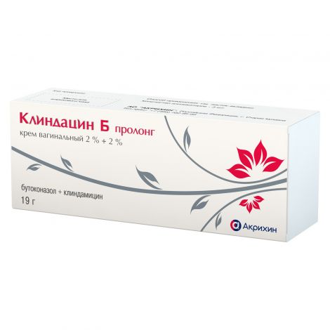 Клиндацин Б пролонг. крем ваг. 2%+2% 19г №2