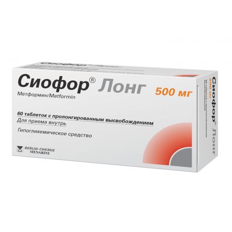 Сиофор Лонг таб. пролонг. высв. 500мг №60 №2