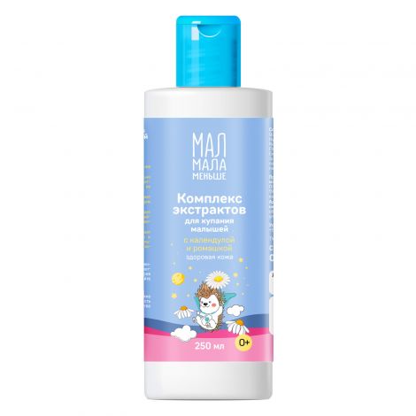 Мал Мала Меньше комплекс экстрактов для купания малышей календула/ромашка/шалфей 0+ 250мл