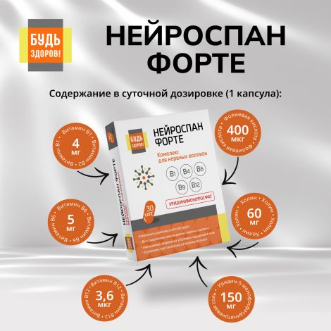 Будь Здоров! Нейроспан ФОРТЕ капс. №30 №4