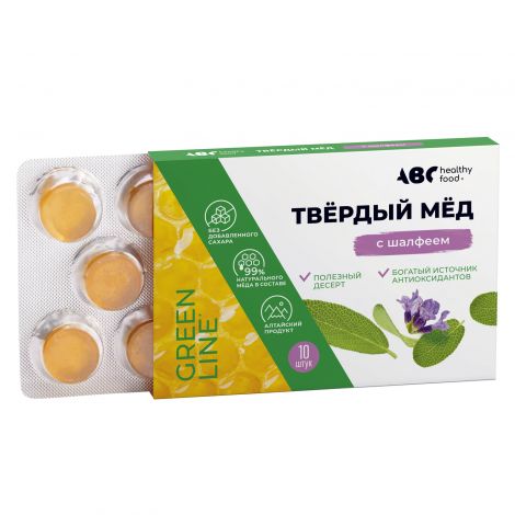 АВС хэлси фуд твердый мед шалфей 30г