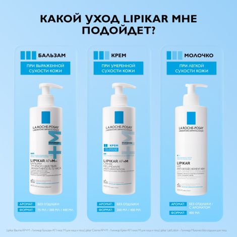 Ля Рош-Позе Липикар АП+Мax Липидовосполняющий увлажняющий крем для сухой кожи лица и тела, склонной к атопии, с маслом ши 400 мл №10