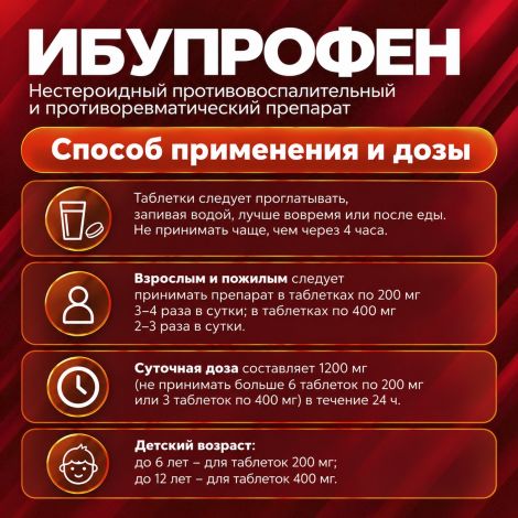 Ибупрофен таб.п/о плен. 200мг №20 №2