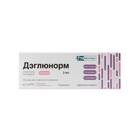 Дэглюнорм р-р для п/к введ. 0,25/0,5/1мг/доза 3мл №1