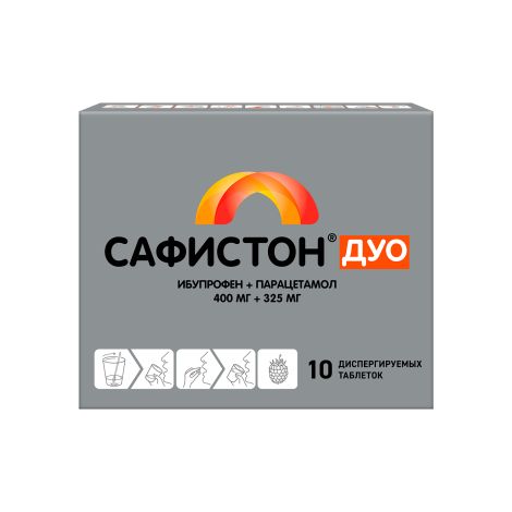 Сафистон Дуо таб.дисперг. 400мг+325мг №10