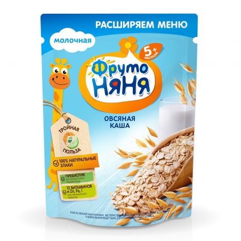 ФрутоНяня каша молочная овсянка от 5мес. 200г