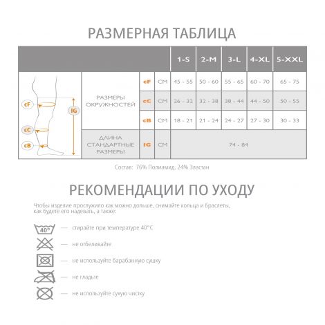 Релаксан чулки антиэмболические К2 с открытым носком белые р.1/S М2460А №3