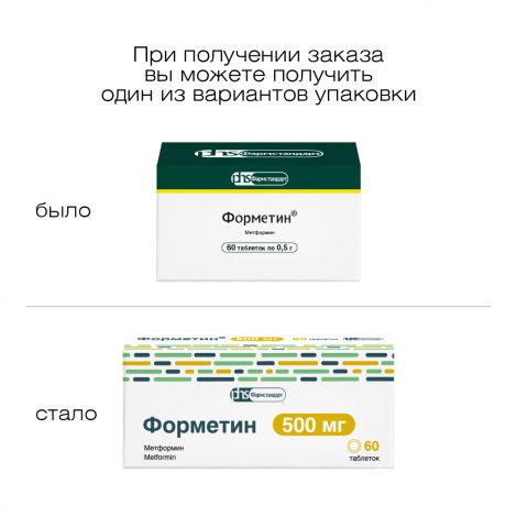 Форметин таб. 500мг №60 №2