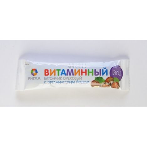 Ригла батончик витаминный орех/йод 35г