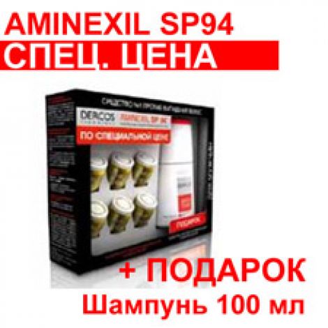 Виши Деркос Аминексил набор SP94 средство против выпадения волос д/мужчин 6млх6+шампунь Деркос тонизирующий 100мл VV906800