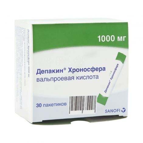 Депакин Хроносфера гранулы пролонг.действия 1000мг №30