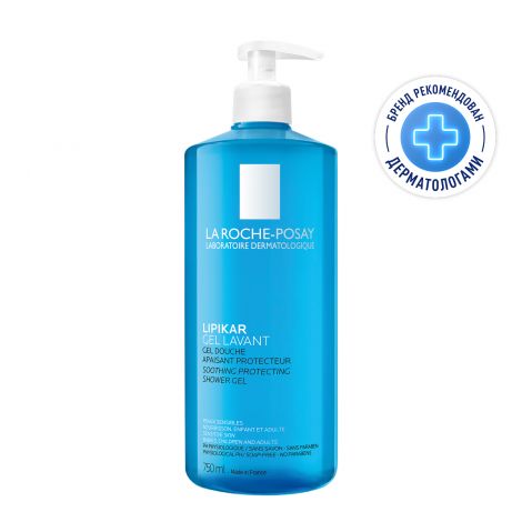 Ля Рош-Позе Липикар успокаивающий гель для душа с защитными свойствами 750мл