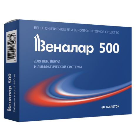 веналар 500 n60 табл массой 440мг