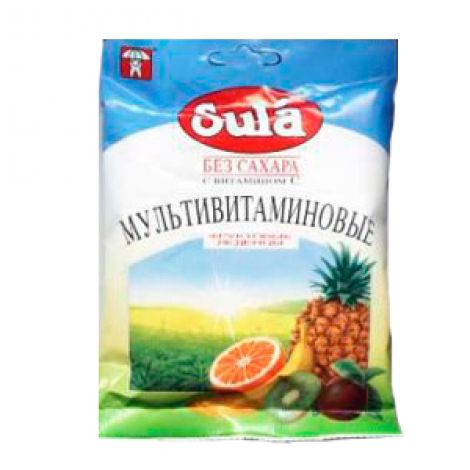 Зула леденцы Мультивитаминные диабетические 60г