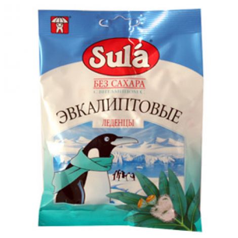 Зула леденцы Эвкалипт диабетические 60г