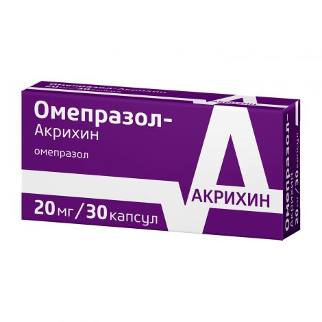Омепразол-Акрихин капс.киш.раст. 20мг №30 №3