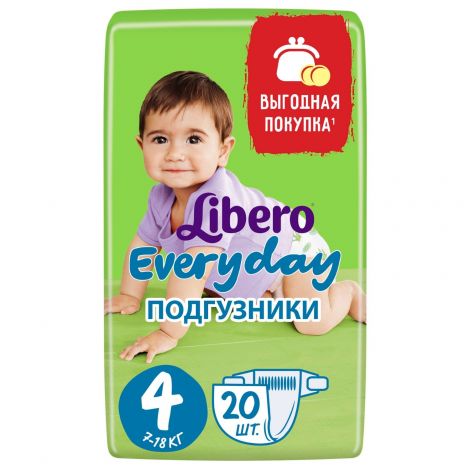 Либеро подгузники Эвридей макси 7-18кг №20