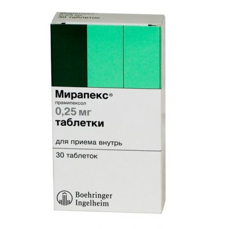 Мирапекс таб. 0,25мг №30