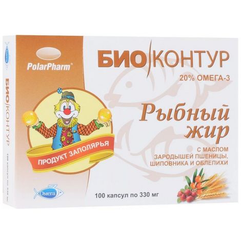Рыбий жир облепиха/шиповник/зародыши пшеницы капс. 300мг №100