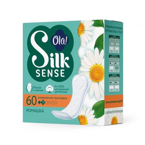 ola silk sense прокладки ежедневные daily deo ромашка n60 №3