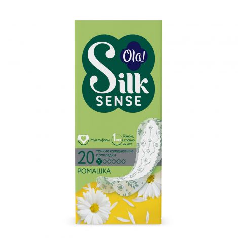 ola silk sense прокладки ежедневные light deo стринг-мультиформ ромашка n20