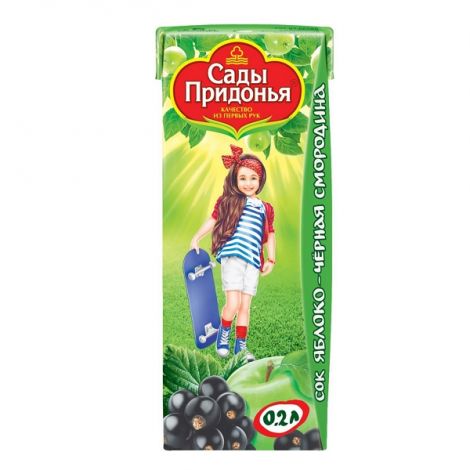 Сады Придонья сок яблоко/черная смородина 200мл