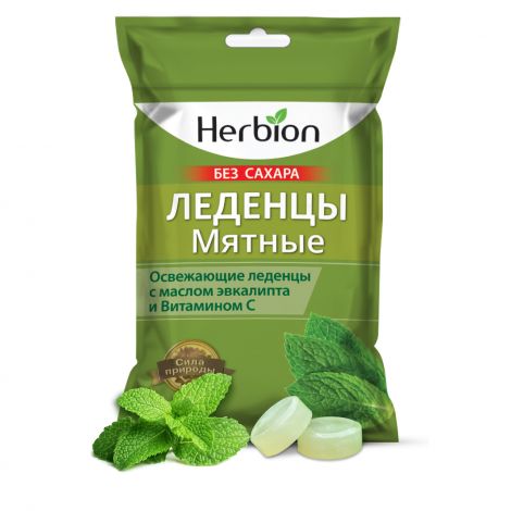 Хербион Леденцы со вкусом Мяты Без Сахара N25 Леденцы Массой 2,5Г №2