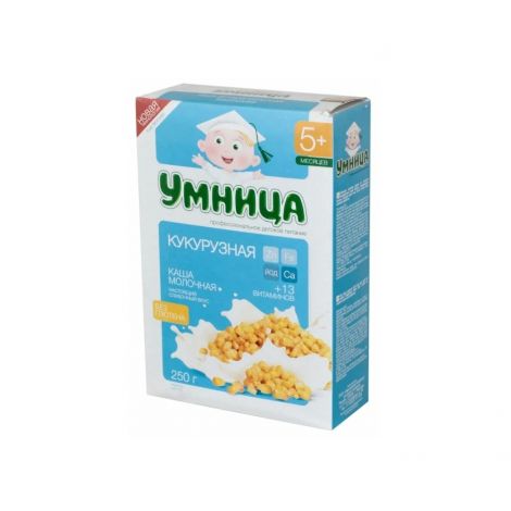 Умница каша молочная кукуруза 250г