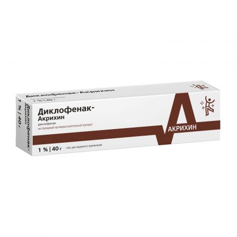 Диклофенак-Акрихин гель 1% 40г №4