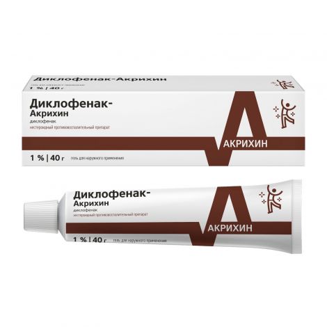 Диклофенак-Акрихин гель 1% 40г №5
