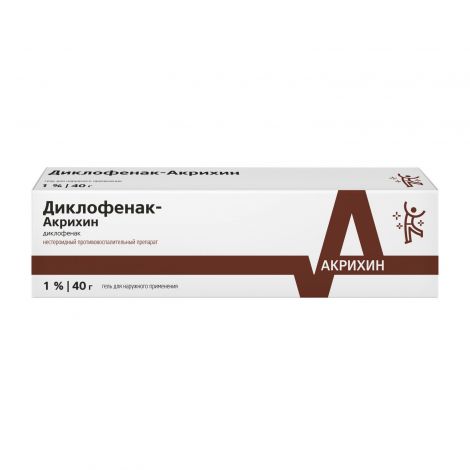 Диклофенак-Акрихин гель 1% 40г