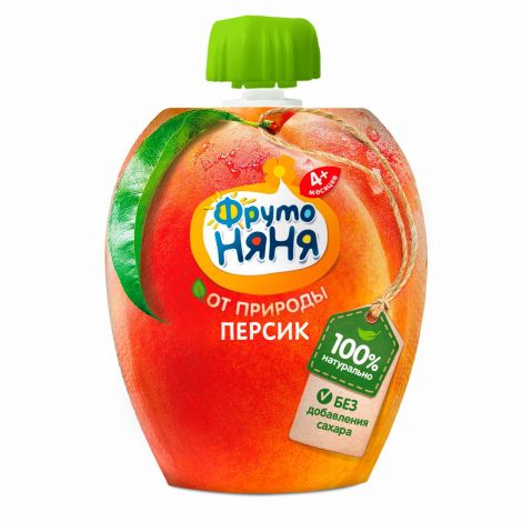 ФрутоНяня 90г Пюре персиковое 