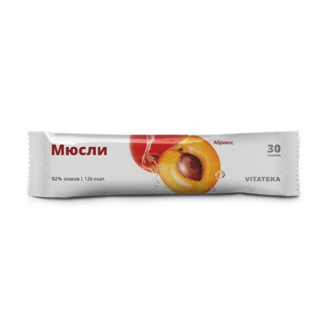 Витатека батончик-мюсли абрикос 30г