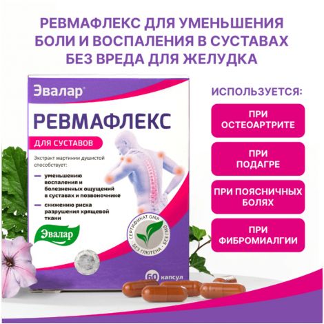 Эвалар ревмафлекс капс. 310мг №60  №2