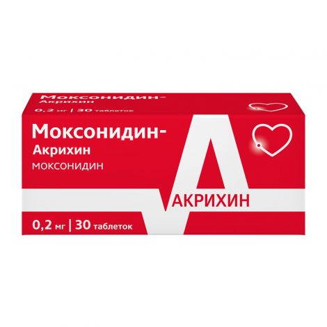 Моксонидин-Акрихин таб.п/о плен. 0,2мг №30